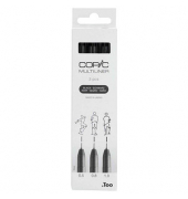 COPIC Multiliner Fineliner schwarz 0.5 + 0.8 + 1.0 mm