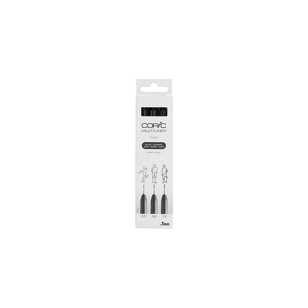 4013695266053 - COPIC Multiliner Fineliner schwarz 05 + 08 + 10 mm 4013695266053 COPIC 3 Stück 4013695266053 - COPIC Multiliner Fineliner schwarz 05 + 08 + 10 mm 4013695266053 COPIC 3 Stück