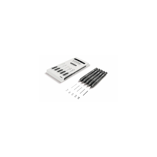 4013695266084 - COPIC Multiliner Fineliner schwarz 005 + 01 + 03 + 05 + 08 mm 4013695266084 COPIC 5 Stück 4013695266084 - COPIC Multiliner Fineliner schwarz 005 + 01 + 03 + 05 + 08 mm 4013695266084 COPIC 5 Stück