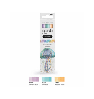 COPIC Ciao Pastel Palette Layoutmarker-Set farbsortiert 1,0 + 6,0 mm
