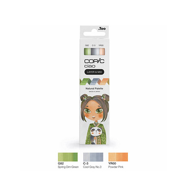 COPIC Ciao Natural Palette Layoutmarker-Set farbsortiert 1,0 + 6,0 mm