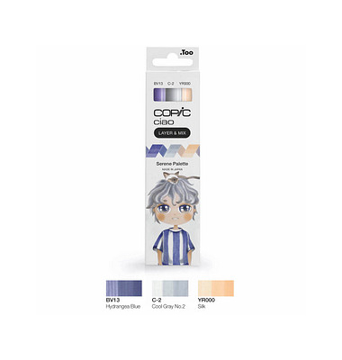 COPIC Ciao Serene Palette Layoutmarker-Set farbsortiert 1,0 + 6,0 mm
