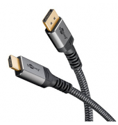 DisplayPort 1.2HDMI 2.0 Kabel 2,0 m grau, schwarz