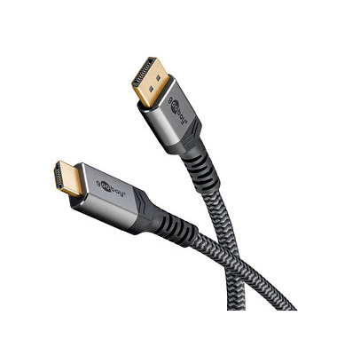 DisplayPort 1.2HDMI 2.0 Kabel 2,0 m grau, schwarz