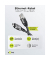 USB C 3.1RJ45 CAT 6 Kabel 1,0 m grau, schwarz
