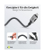 USB C 3.1RJ45 CAT 6 Kabel 2,0 m grau, schwarz