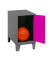 Spind SIMONLOCKER DISM anthrazit, pink 8425437119910, 1 Schließfach 30,0 x 50,0 x 57,5 cm