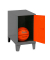 Spind SIMONLOCKER DISM anthrazit, orange 8425437121227, 1 Schließfach 40,0 x 50,0 x 57,5 cm