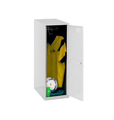 Spind SIMONLOCKER DISM SINGLE grau, weiß 8425437065118, 1 Schließfach 30,0 x 50,0 x 91,5 cm