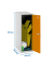 Spind SIMONLOCKER DISM SINGLE grau, orange 8425437065132, 1 Schließfach 30,0 x 50,0 x 91,5 cm