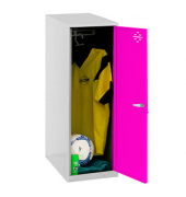 Spind SIMONLOCKER DISM SINGLE grau, pink 8425437065156, 1 Schließfach 30,0 x 50,0 x 91,5 cm