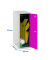 Spind SIMONLOCKER DISM SINGLE grau, pink 8425437065156, 1 Schließfach 30,0 x 50,0 x 91,5 cm