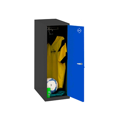 Spind SIMONLOCKER DISM SINGLE anthrazit, blau 8425437116568, 1 Schließfach 30,0 x 50,0 x 91,5 cm