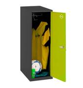 Spind SIMONLOCKER DISM SINGLE anthrazit, grün 8425437116599, 1 Schließfach 30,0 x 50,0 x 91,5 cm