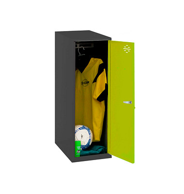 Spind SIMONLOCKER DISM SINGLE anthrazit, grün 8425437116599, 1 Schließfach 30,0 x 50,0 x 91,5 cm