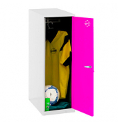 Spind SIMONLOCKER DISM SINGLE weiß, pink 8425437116636, 1 Schließfach 30,0 x 50,0 x 91,5 cm