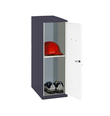 Spind SIMONLOCKER DISM anthrazit, weiß 8425437116742, 1 Schließfach 30,0 x 50,0 x 91,5 cm