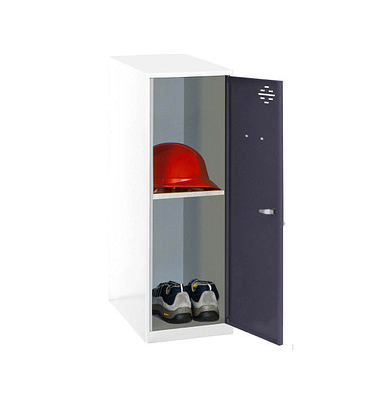 Spind SIMONLOCKER DISM weiß, anthrazit 8425437116810, 1 Schließfach 30,0 x 50,0 x 91,5 cm
