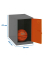 Spind SIMONLOCKER DISM anthrazit, orange 8425437117695, 1 Schließfach 40,0 x 50,0 x 47,5 cm