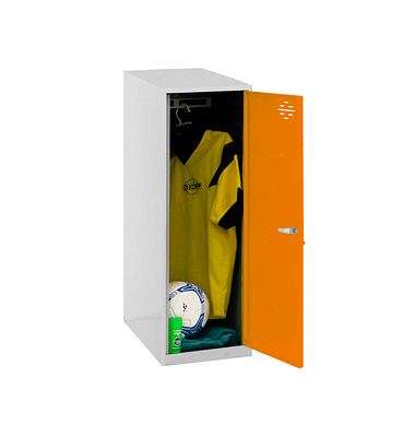 Spind SIMONLOCKER DISM SINGLE grau, orange 8425437118005, 1 Schließfach 40,0 x 50,0 x 91,5 cm
