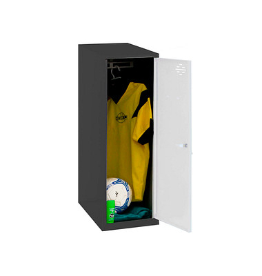 Spind SIMONLOCKER DISM SINGLE anthrazit, weiß 8425437118913, 1 Schließfach 40,0 x 50,0 x 91,5 cm