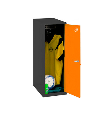 Spind SIMONLOCKER DISM SINGLE anthrazit, orange 8425437118937, 1 Schließfach 40,0 x 50,0 x 91,5 cm