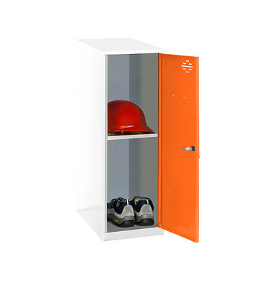 Spind SIMONLOCKER DISM weiß, orange 8425437119385, 1 Schließfach 40,0 x 50,0 x 91,5 cm