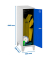 Spind SIMONLOCKER DISM SINGLE blau, grau 8425437120251, 1 Schließfach 30,0 x 50,0 x 101,5 cm