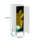 Spind SIMONLOCKER DISM SINGLE grau, weiß 8425437120268, 1 Schließfach 30,0 x 50,0 x 101,5 cm