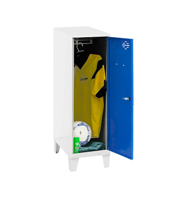 Spind SIMONLOCKER DISM SINGLE weiß, blau 8425437120381, 1 Schließfach 30,0 x 50,0 x 101,5 cm