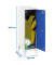 Spind SIMONLOCKER DISM SINGLE weiß, blau 8425437120381, 1 Schließfach 30,0 x 50,0 x 101,5 cm