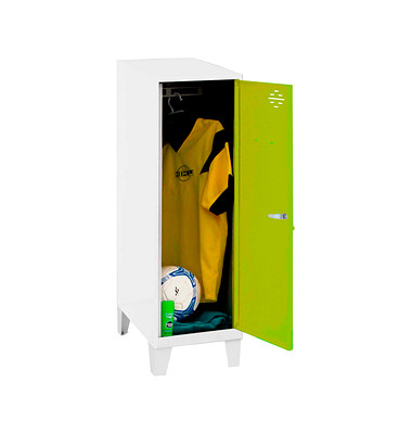 Spind SIMONLOCKER DISM SINGLE weiß, grün 8425437120435, 1 Schließfach 30,0 x 50,0 x 101,5 cm