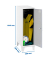 Spind SIMONLOCKER DISM weiß, grau 8425437120442, 1 Schließfach 30,0 x 50,0 x 101,5 cm