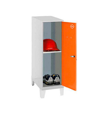 Spind SIMONLOCKER DISM grau, orange 8425437120725, 1 Schließfach 30,0 x 50,0 x 101,5 cm