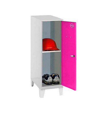 Spind SIMONLOCKER DISM SINGLE grau, pink 8425437120732, 1 Schließfach 30,0 x 50,0 x 101,5 cm