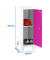 Spind SIMONLOCKER DISM weiß, pink 8425437120862, 1 Schließfach 30,0 x 50,0 x 101,5 cm