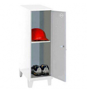 Spind SIMONLOCKER DISM SINGLE weiß, grau 8425437120886, 1 Schließfach 30,0 x 50,0 x 101,5 cm