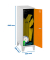 Spind SIMONLOCKER DISM grau, orange 8425437121609, 1 Schließfach 40,0 x 50,0 x 101,5 cm