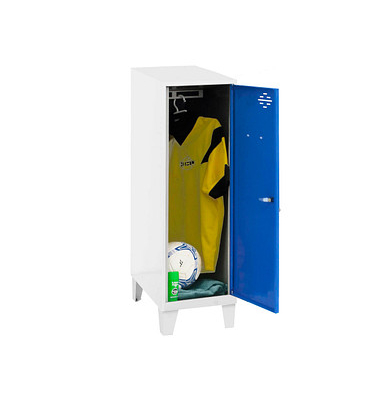 Spind SIMONLOCKER DISM weiß, blau 8425437121708, 1 Schließfach 40,0 x 50,0 x 101,5 cm