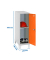 Spind SIMONLOCKER DISM grau, orange 8425437122040, 1 Schließfach 40,0 x 50,0 x 101,5 cm