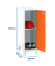 Spind SIMONLOCKER DISM weiß, orange 8425437122170, 1 Schließfach 40,0 x 50,0 x 101,5 cm