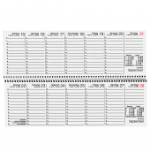 Schreibtischquerkalender 5094-25, 1 Woche / 1 Seite, 29,6x9,9cm, 2025