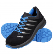 Sicherheitsschuhe uvex 2 trend, S1, ESD, Unisex, schwarz/blau, Größe 45