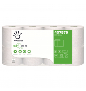 Toilettenpapier BioTech 407576, 2-lagig, weiß, 250 Blatt / Rolle,