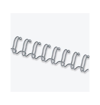 Drahtbinderücken 54450 silber 3:1 34 Ringe auf A4 35 Blatt 6mm