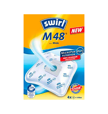 4 swirl MicroPor Filtration M 48 Staubsaugerbeutel