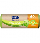 Müllbeutel 4638 Reißfest & Dicht Aktive Frische, grün, 60 Liter, mit Zugband