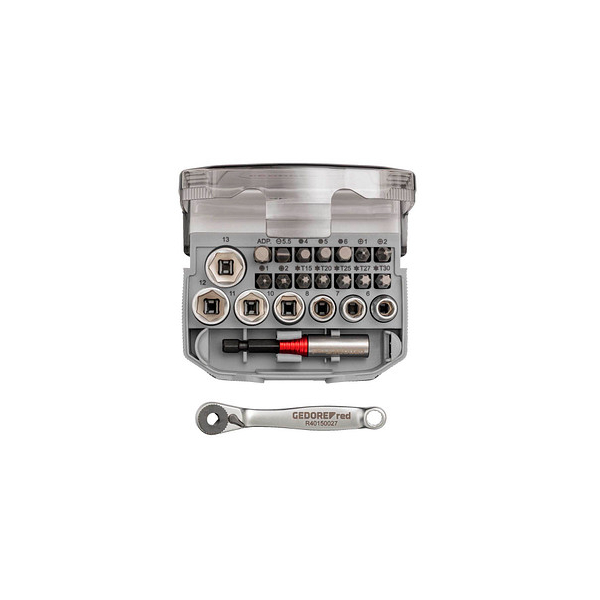 4060833000260 - Steckschlüssel-Satz mit Bits R49005023 3300026 23-teilig 4060833000260 GEDOREred