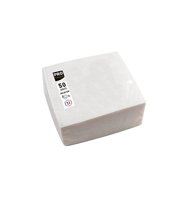 Servietten weiß 2-lagig 20,0 x 20,0 cm