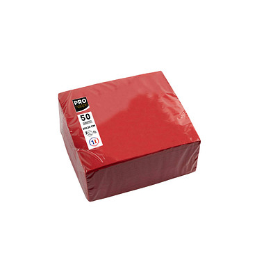 Servietten rot 2-lagig 20,0 x 20,0 cm